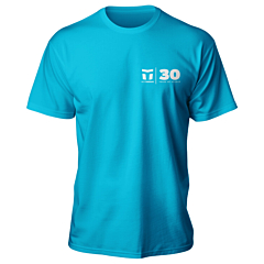30TH Anniversary Tee - Neon Blue